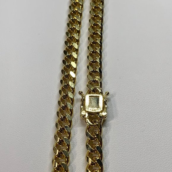 Necklace Yellow Gold, Miami Cuban Link Necklace - Picture 4 of 9